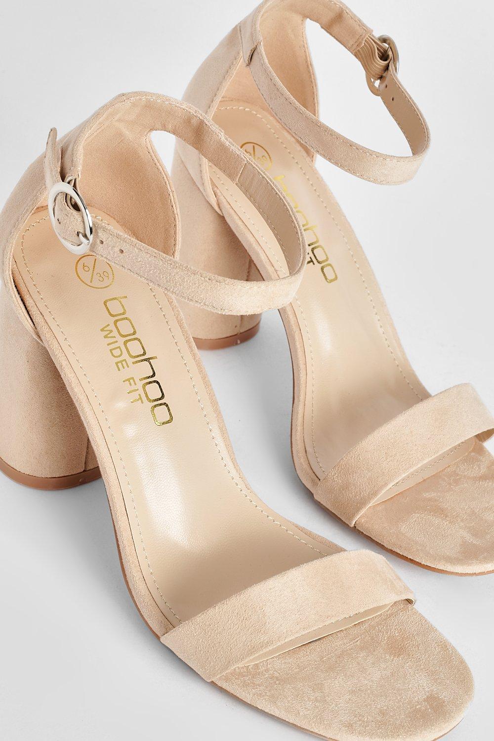 Wide fit outlet barely there heels