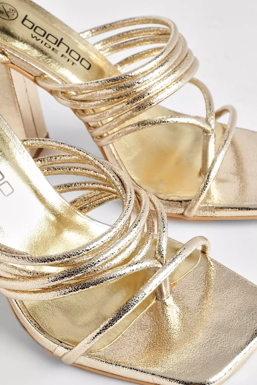 Boohoo gold outlet heels