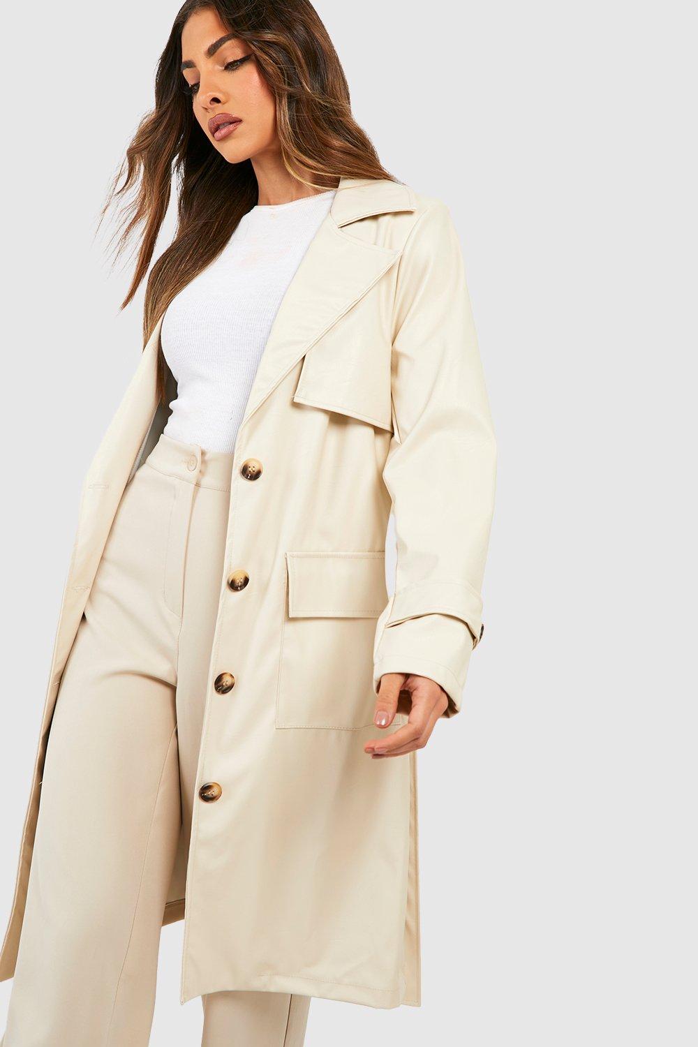 Boohoo trench shop