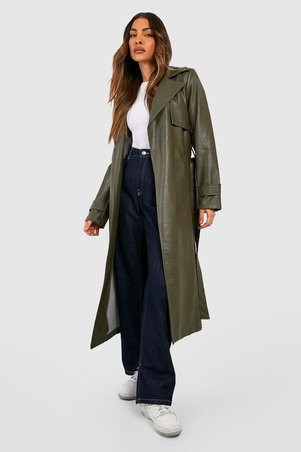 Topshop khaki clearance coat