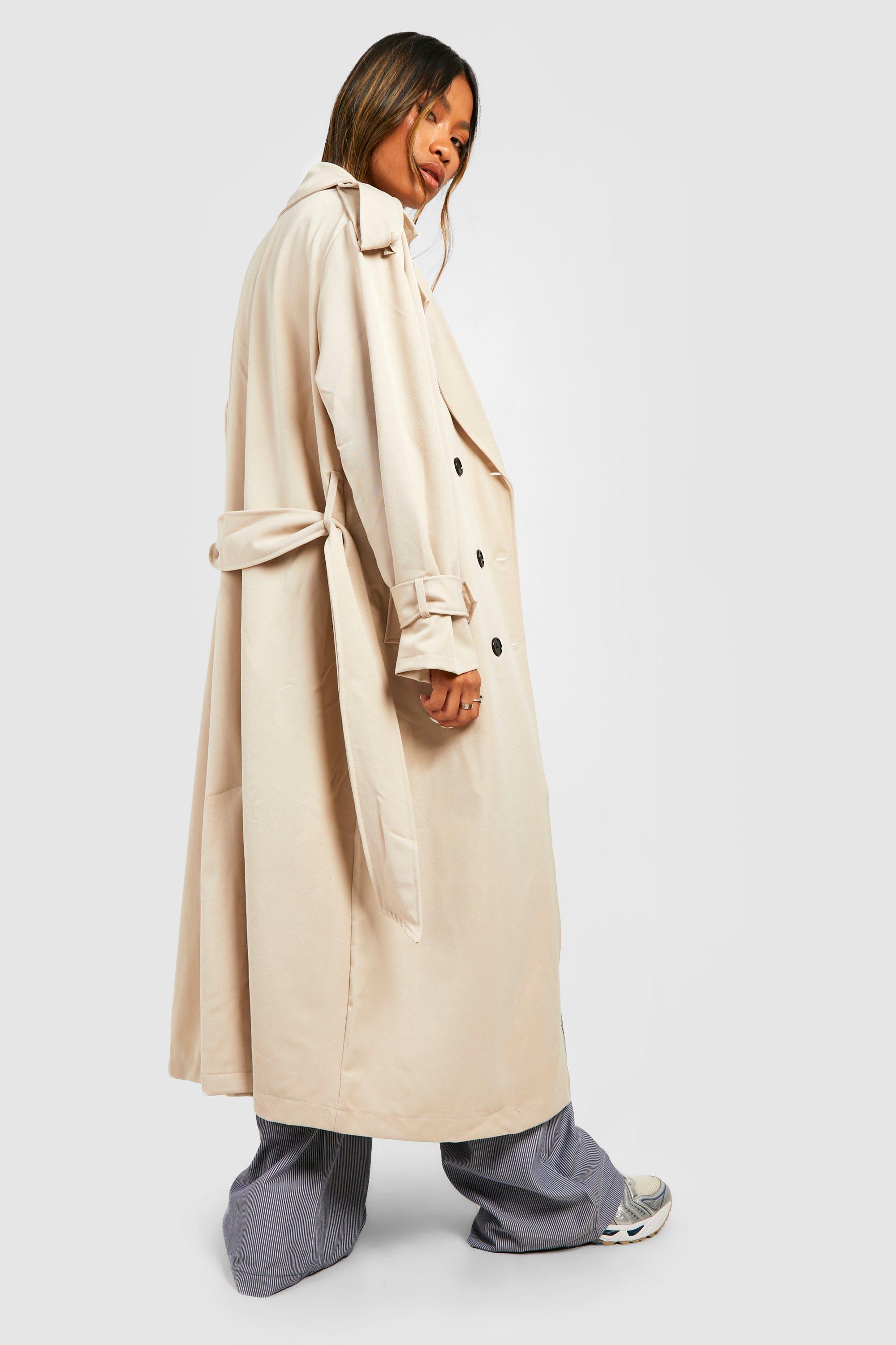 Belt Detail Midi Trench Coat | boohoo