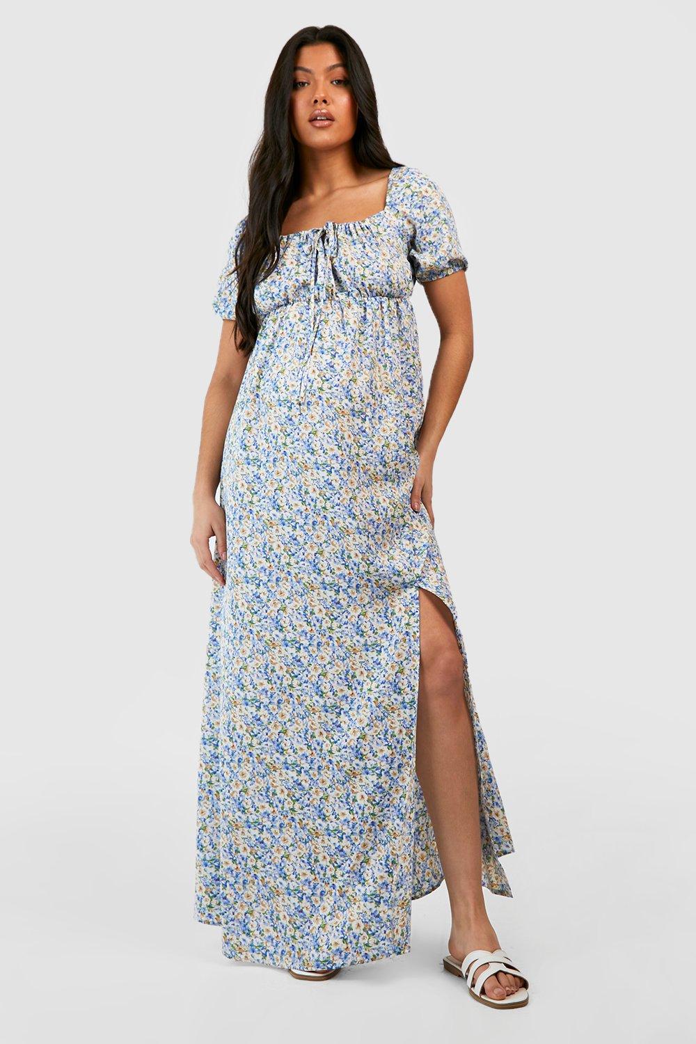 Plus size clearance floral maternity dress