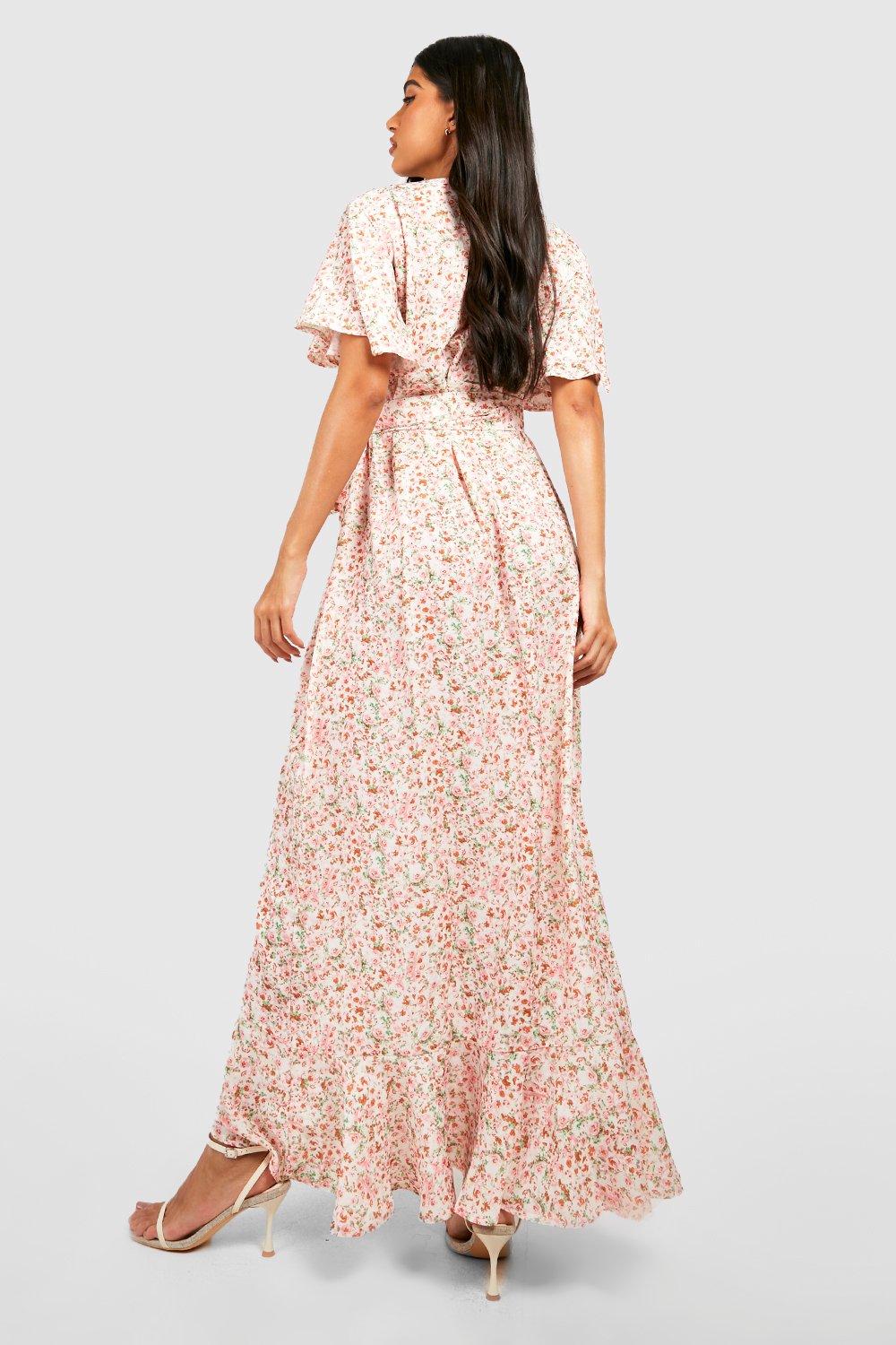 Ruffle hem outlet maxi dress