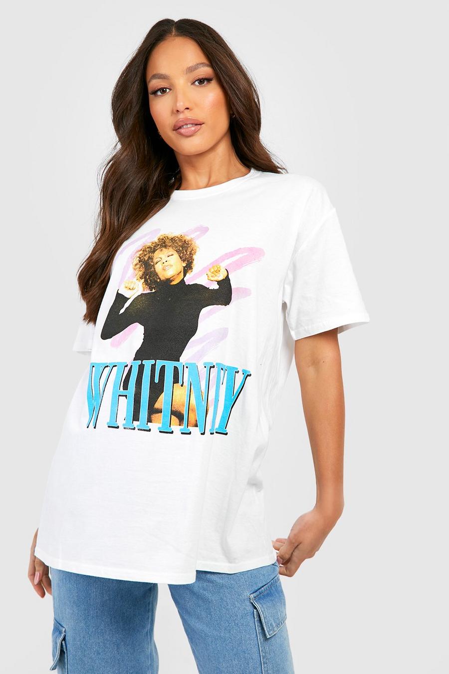 White Whitney Houston Oversized t-shirt image number 1