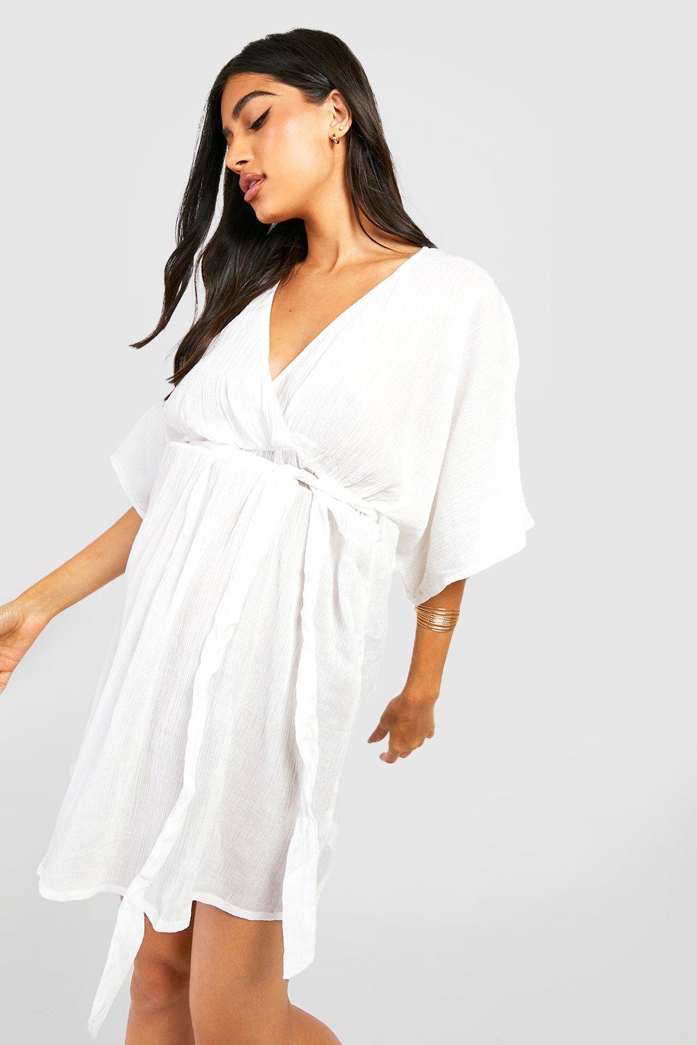 Mini white 2025 wrap dress