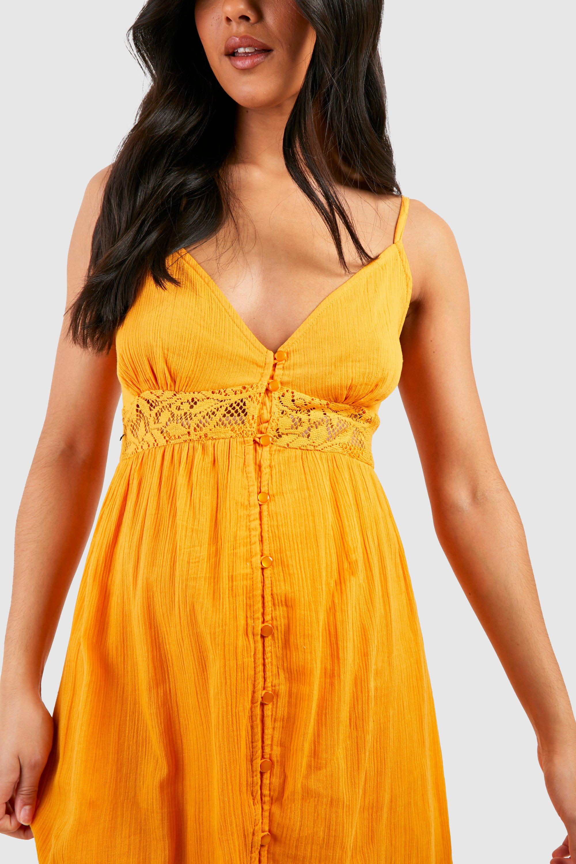 Boohoo hot sale yellow dress