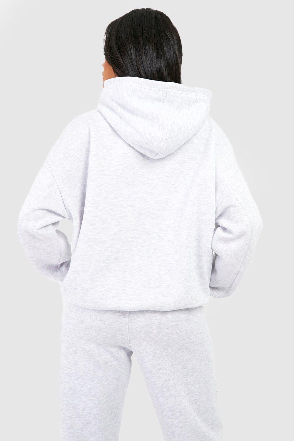 grey hoodie boohoo
