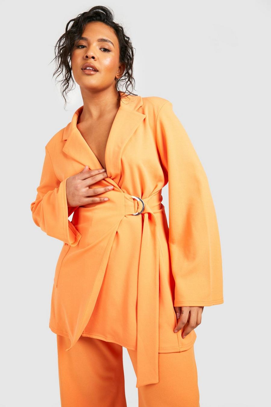 Orange Plus Kavaj med bälte och D-ring image number 1