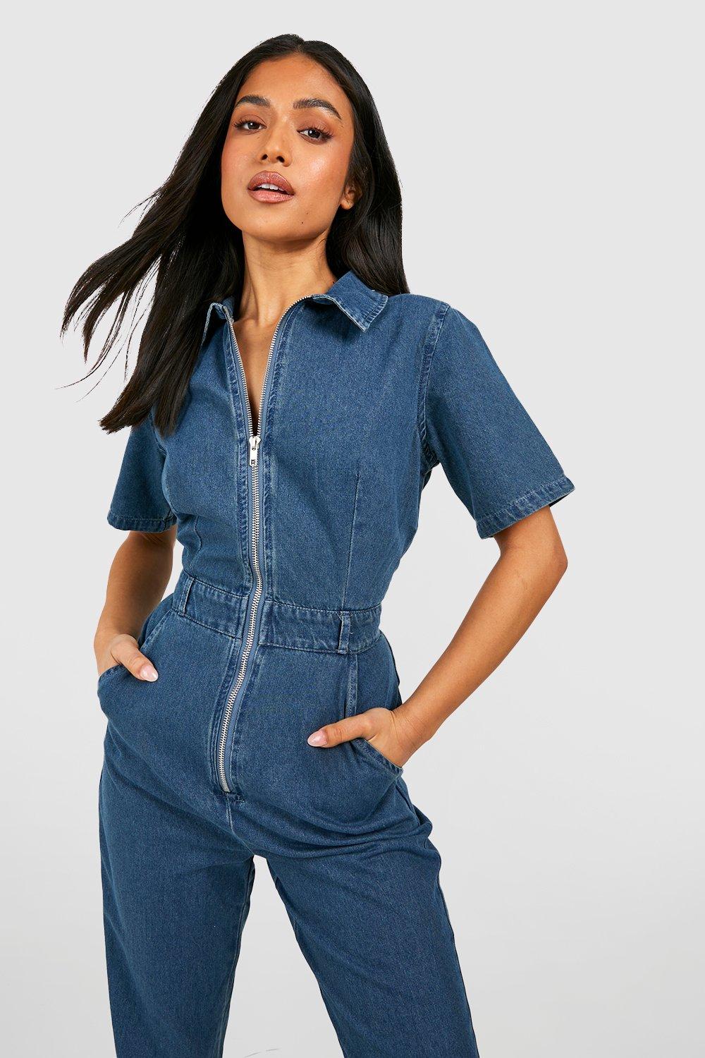 Ladies denim store boiler suit uk