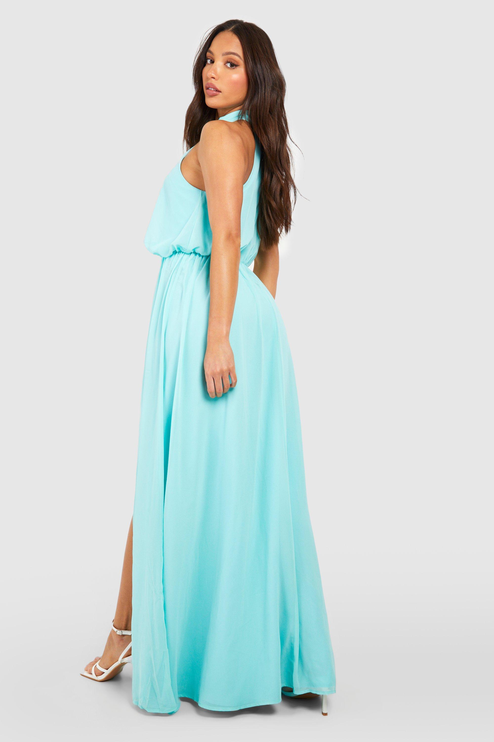 Mint blue shop maxi dress