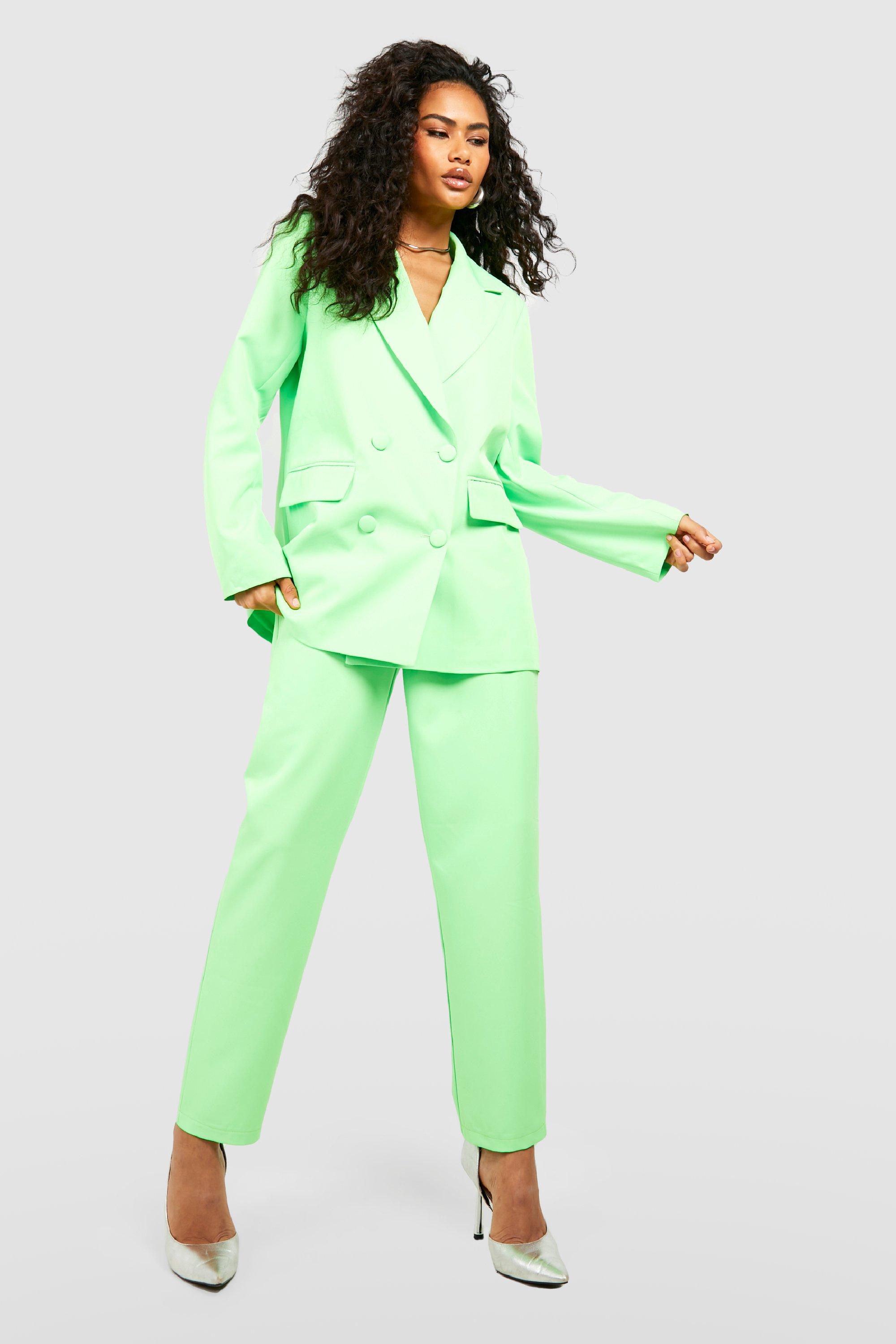 womens green dress pants