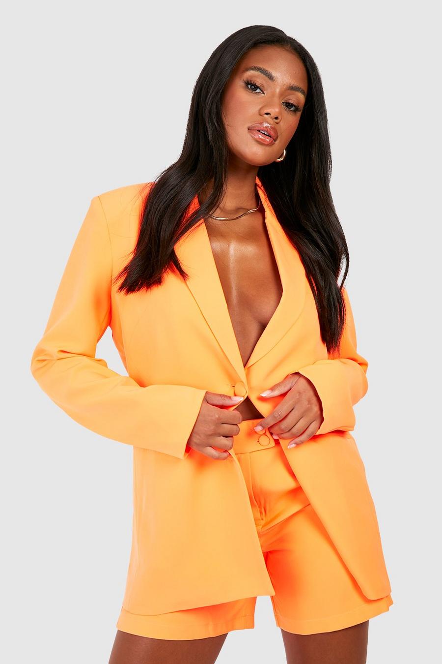 Neon-orange Neon Oversized Tailored Blazer