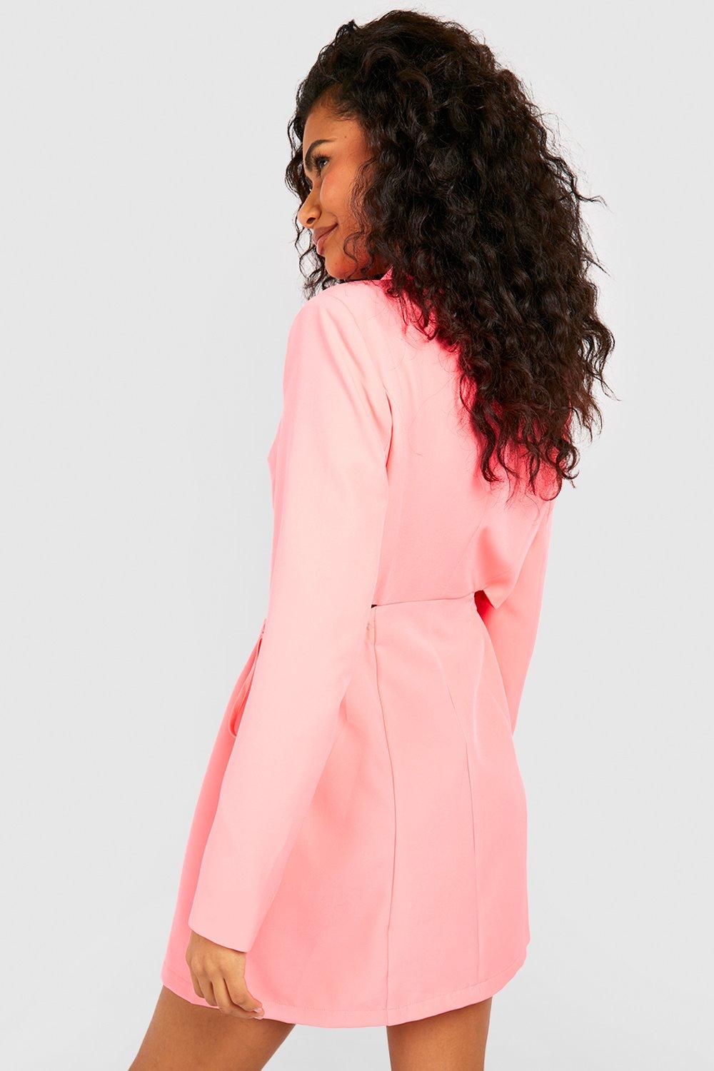 Boohoo tie clearance side blazer dress