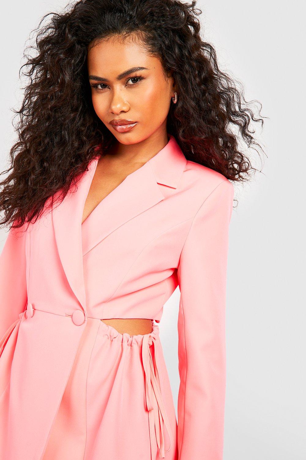 Neon pink blazer on sale dress