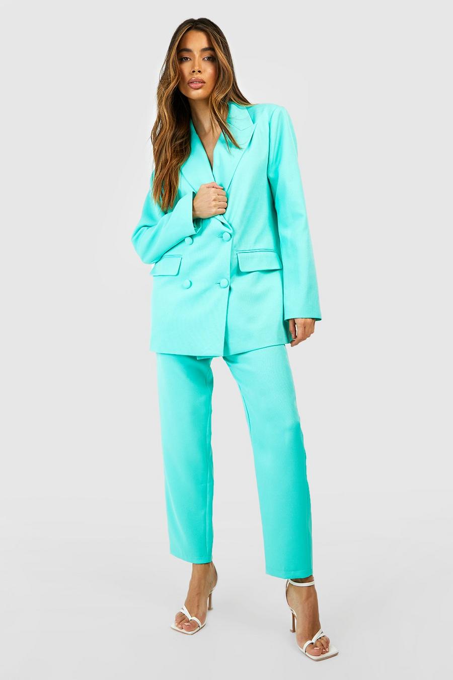 Aqua bleu Tailored Ankle Grazer Trousers image number 1