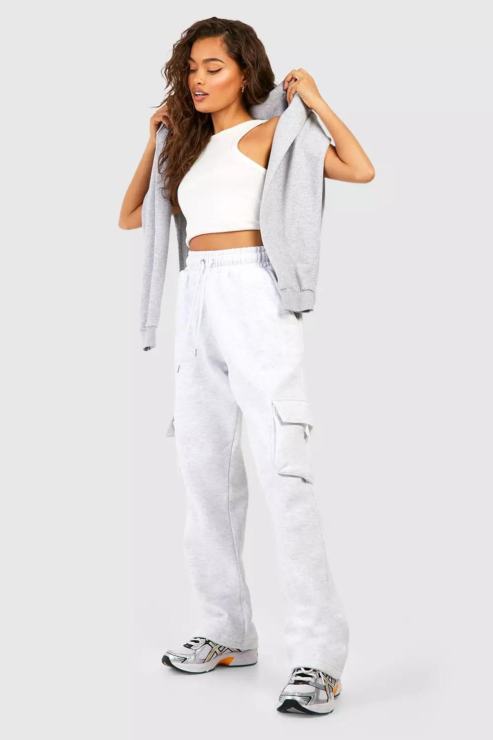 Ash grey Wide Leg Cargo Jogger alternative image