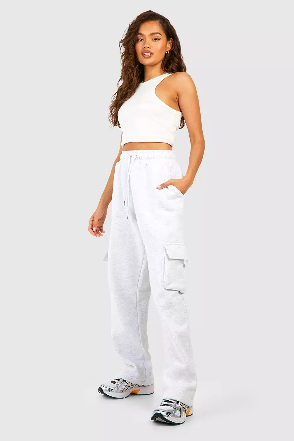 Ash grey Wide Leg Cargo Jogger alternative image