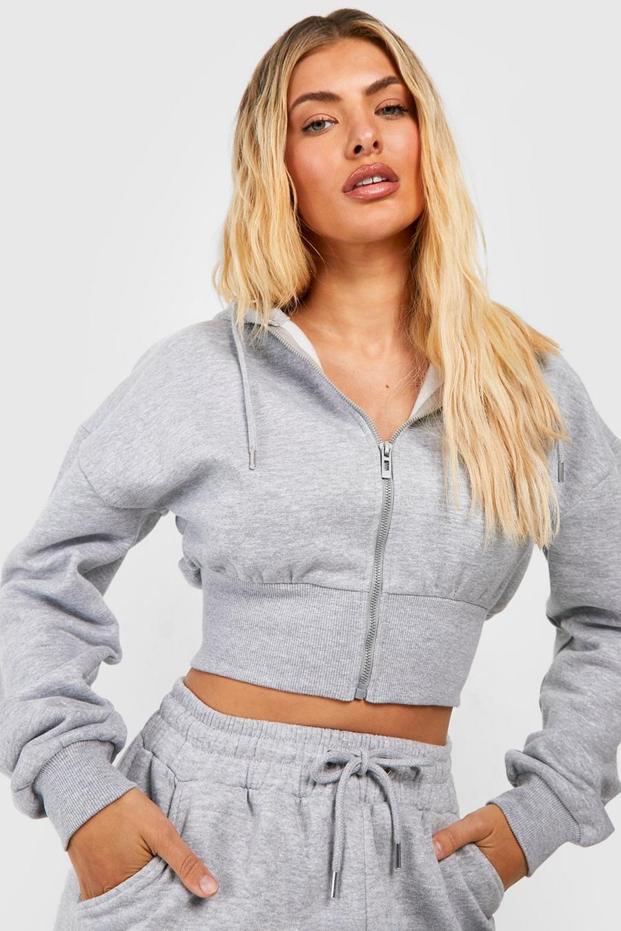 CHANNEL Cropped Hoodie 