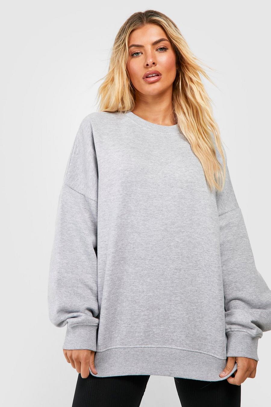 Ash grey Super Oversized Sweatshirt