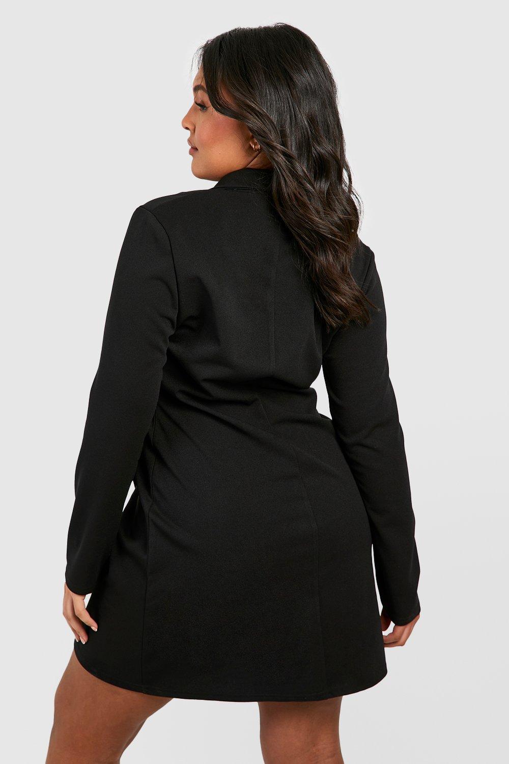 Tallâ Black Long Sleeve Blazer Dress