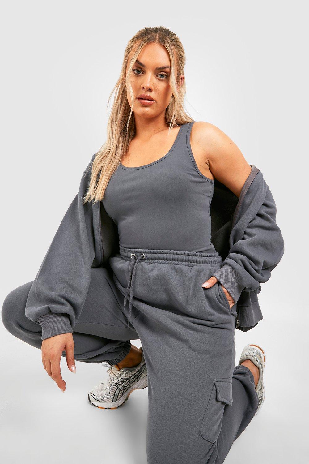 Tracksuit pants womens plus size hot sale