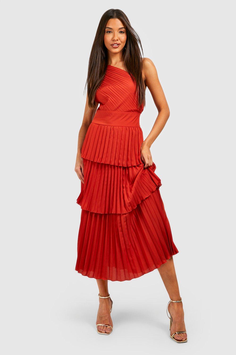 Ruffle 2025 pleated dress