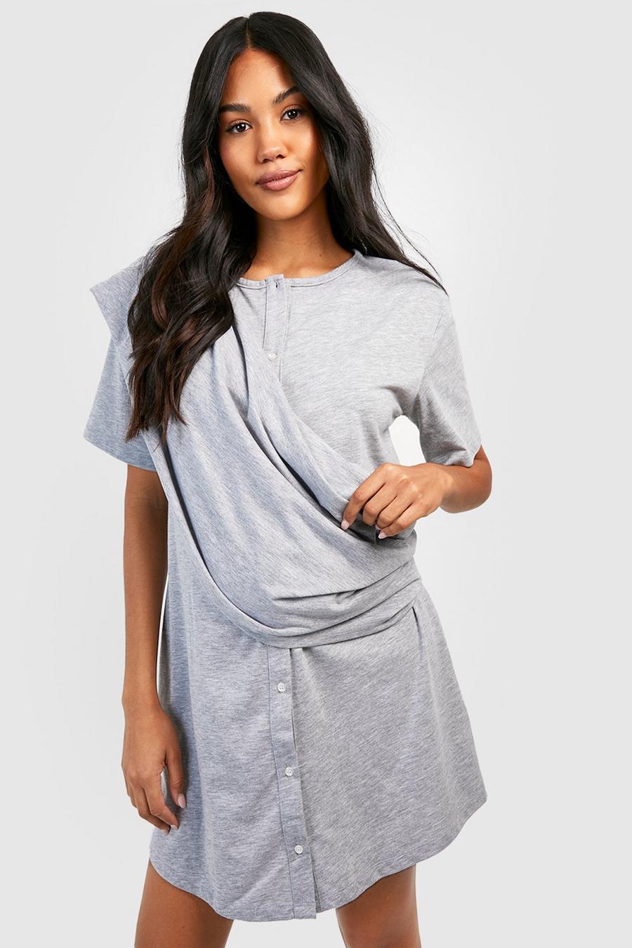 Grey marl Maternity Hospital Essentials Nightgown Gift Bag image number 1