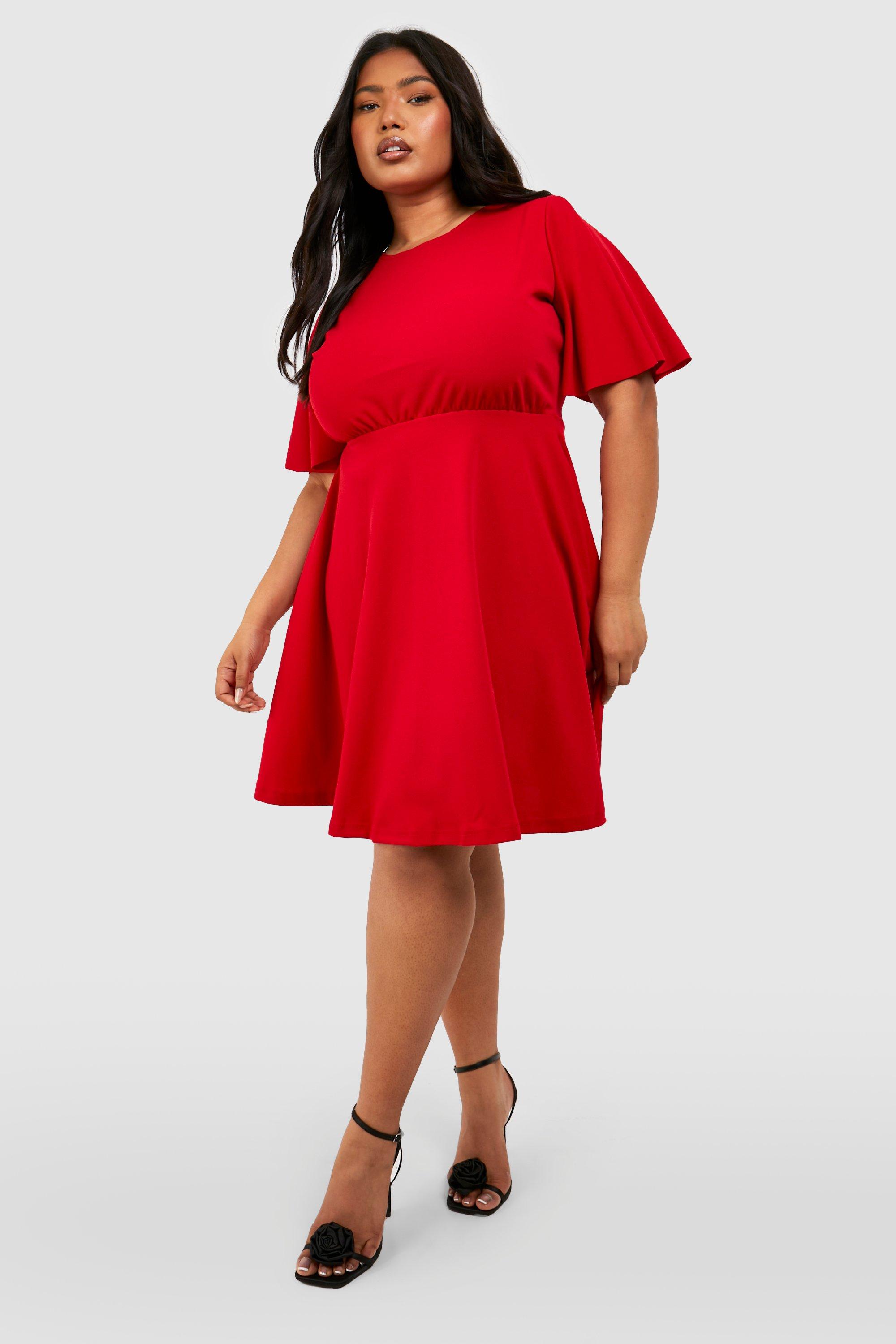 Plus size cheap skater dress uk