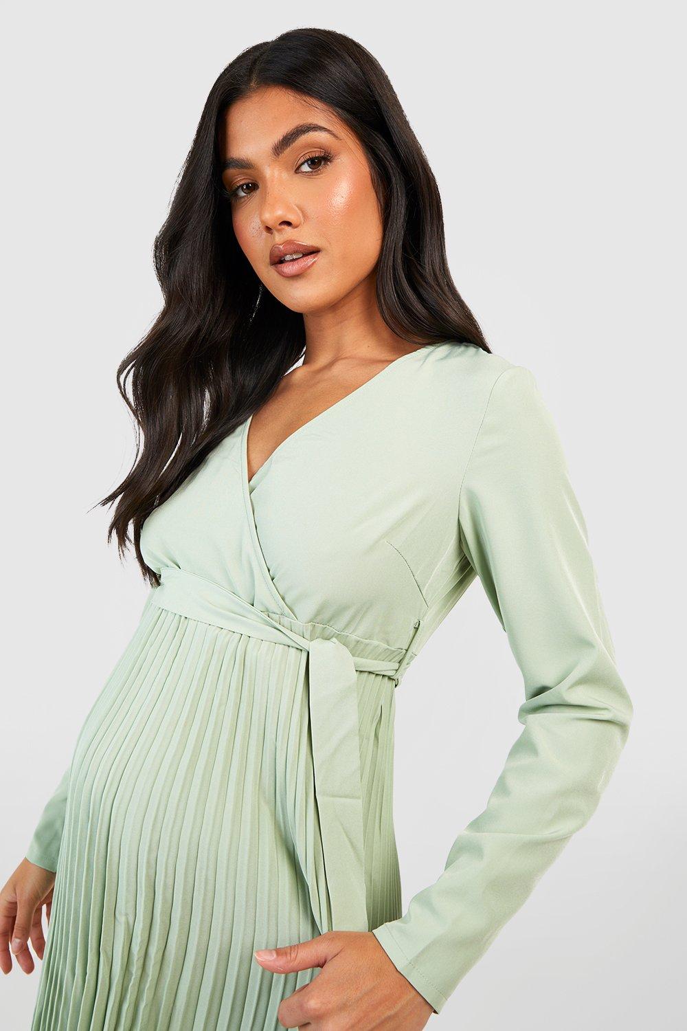 boohoo Maternity Off The Shoulder Wrap Midi Dress  Enges kleid,  Schwangerschaftskleid, Schwangerschaftskleidung