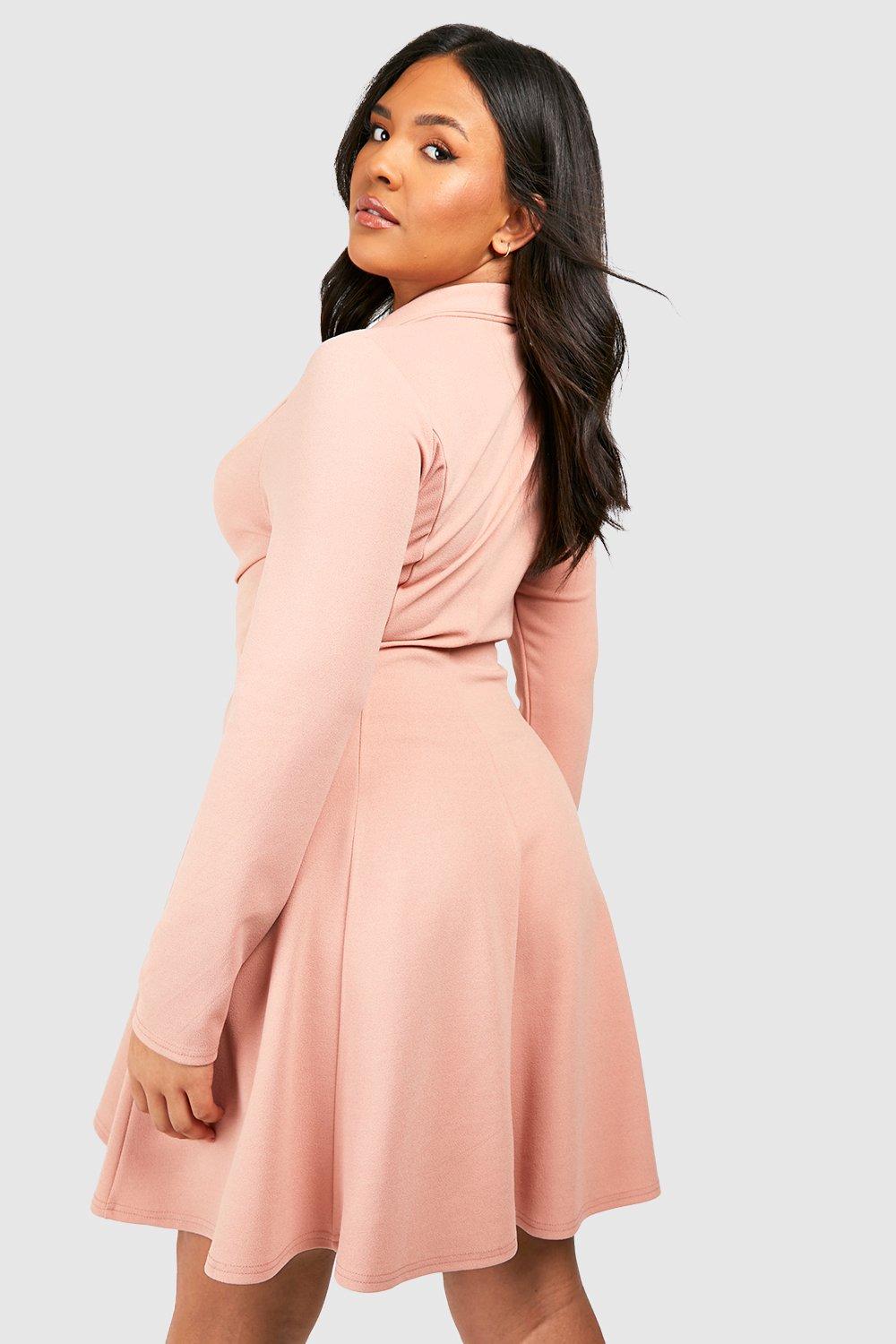 Boohoo plus blazer dress sale