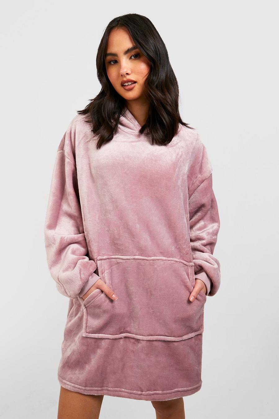 Pink Fleece Oversized Hoodie 