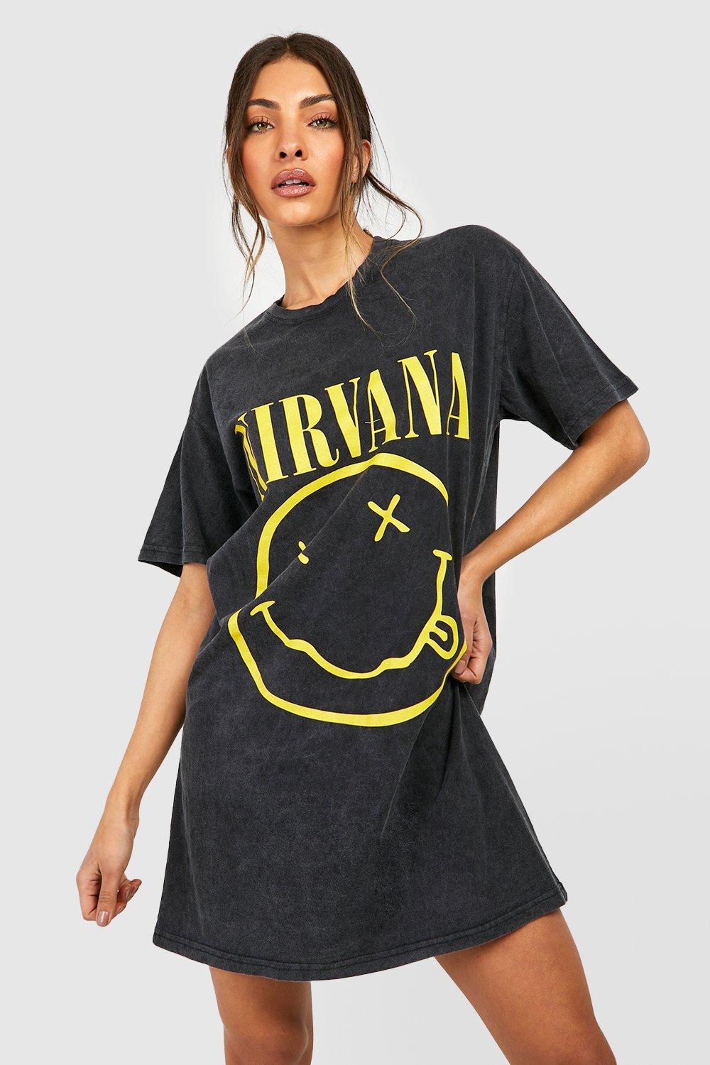 T shirt nirvana discount smiley