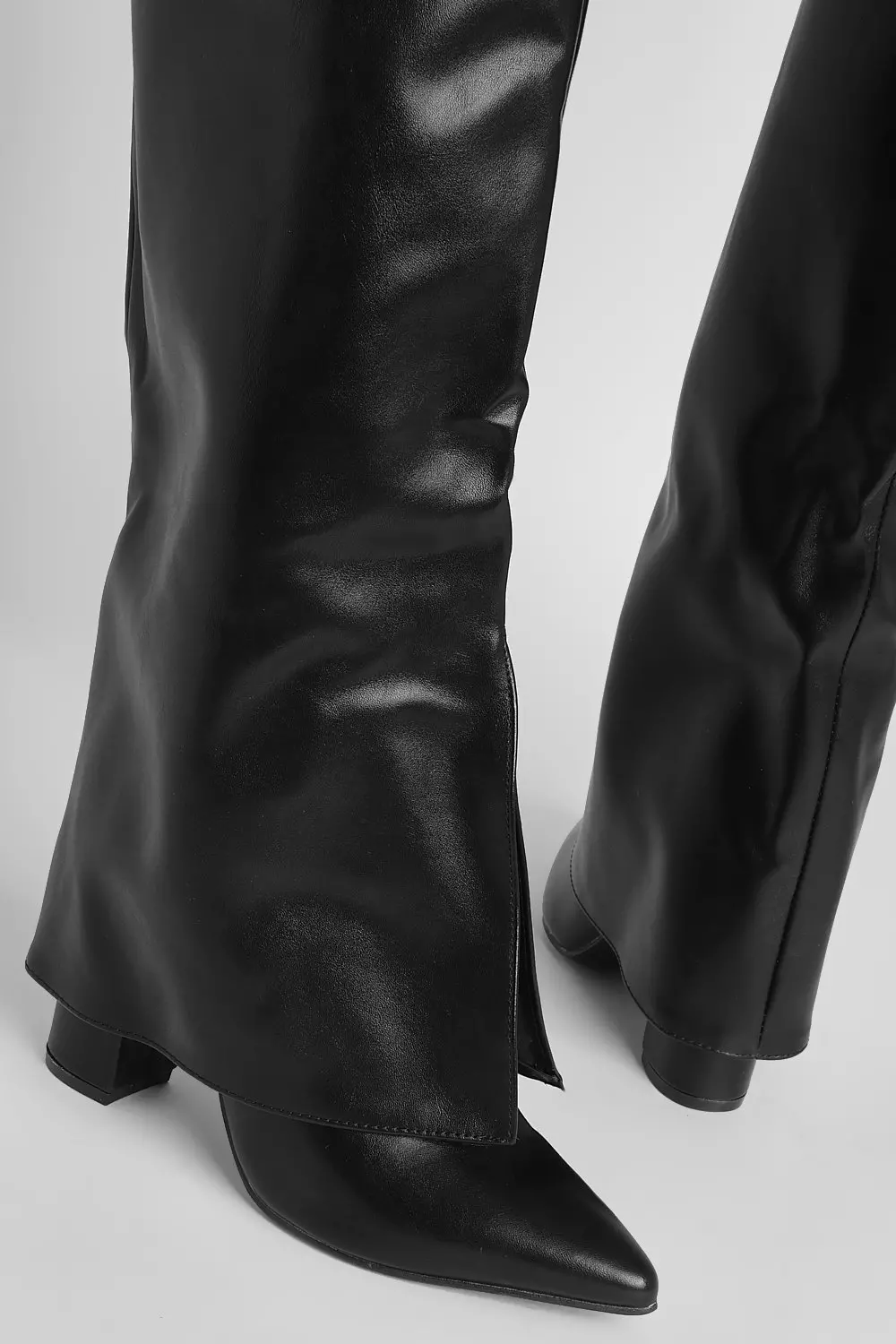 Knee high hot sale fold over boots