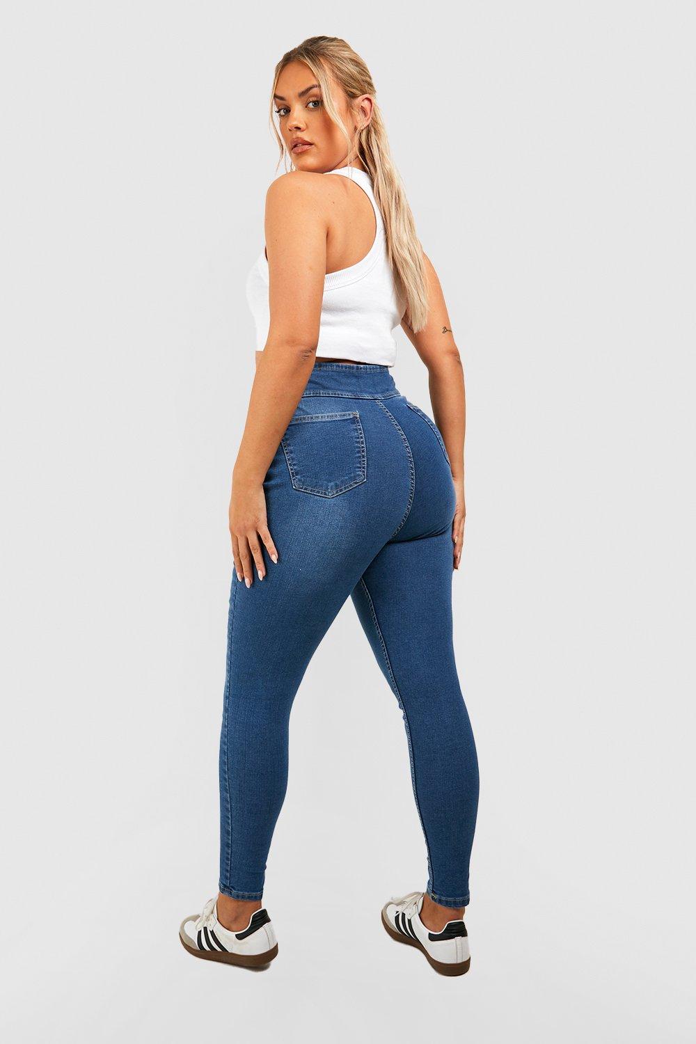 Plus High Waist Bum Shaper Jegging