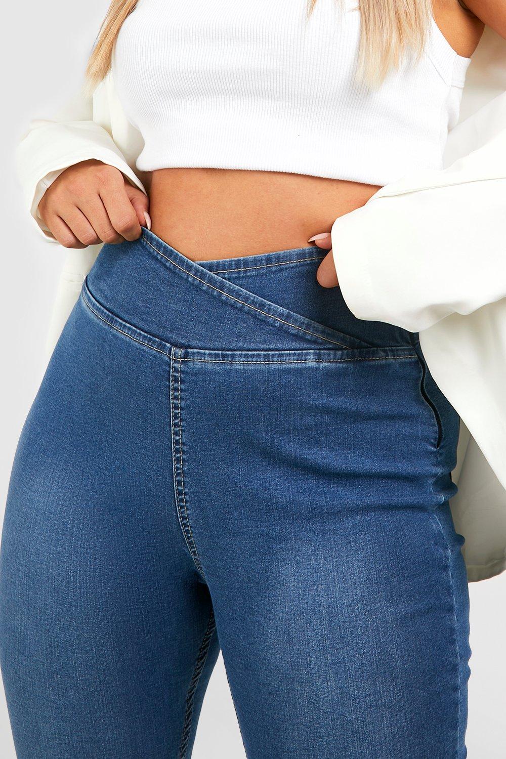 Grande taille Jegging push up taille haute boohoo