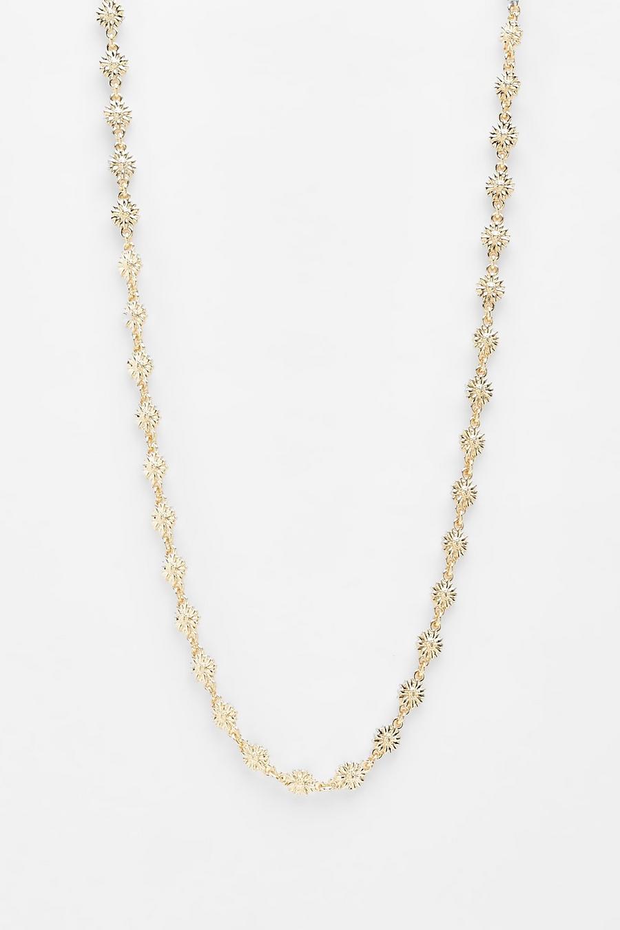 Gold métallique Polished Daisy Chain Necklace