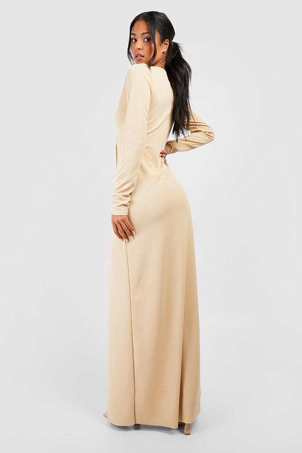 Tall Split Maxi Jersey Knit Blazer Dress