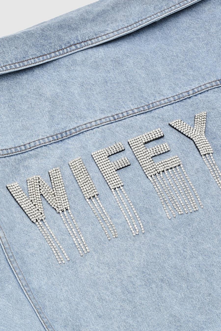 Silver Diamante Wifey Tassel Letters image number 1