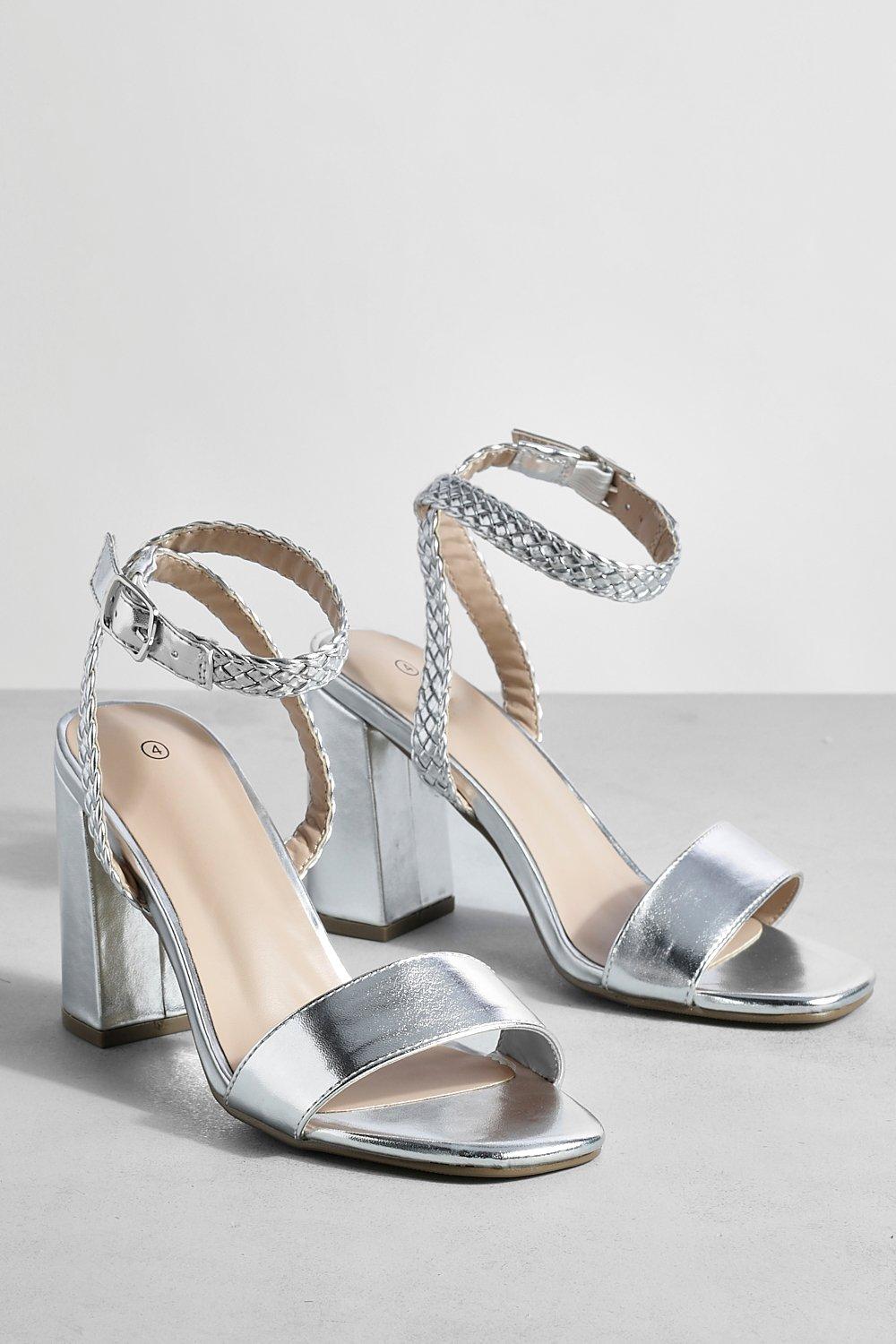 Boohoo 2024 grey heels