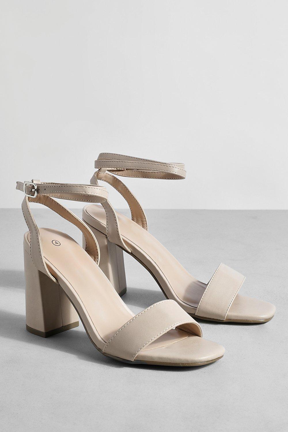 2 Part Block Heel Barely Theres Boohoo UK