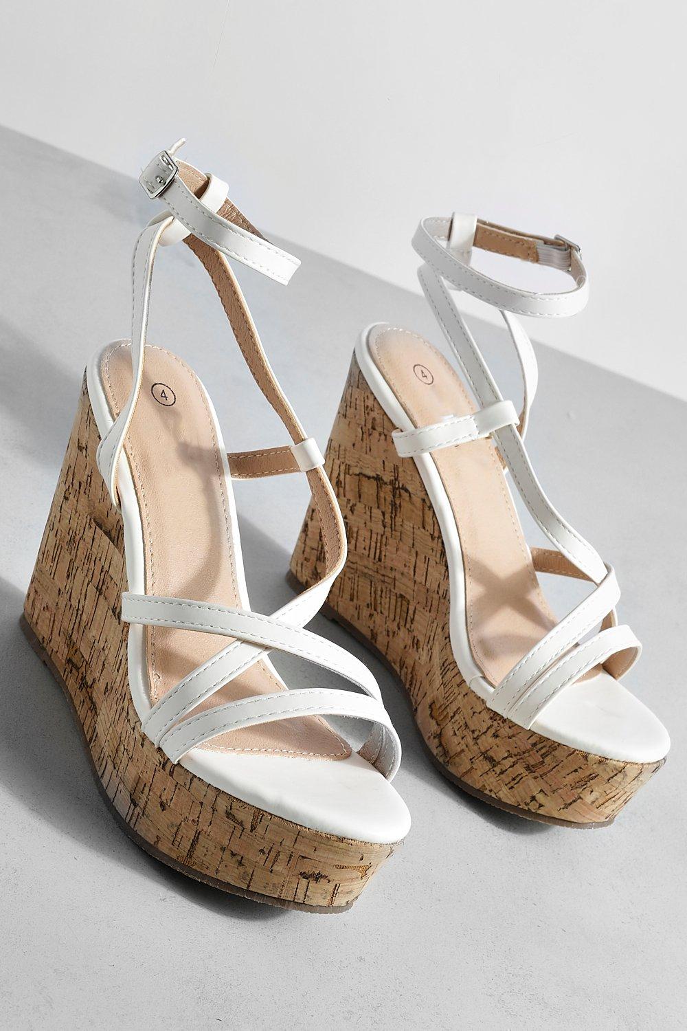 Boohoo wedge sandals fashion