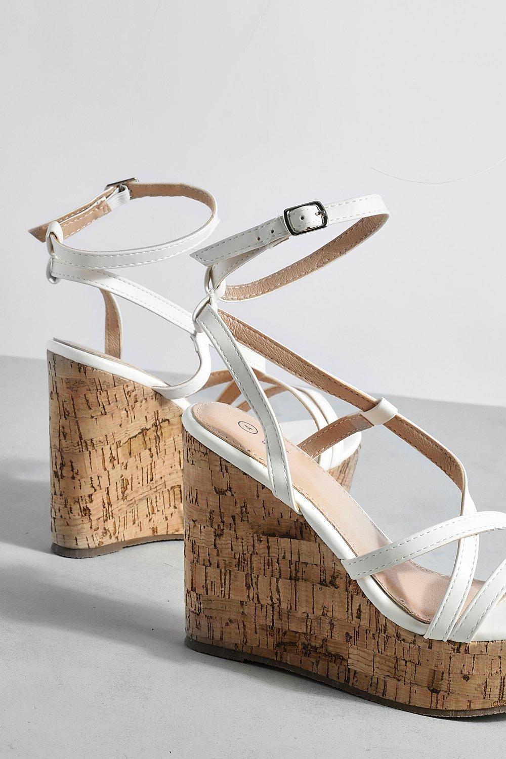 Wide width cork wedges sales