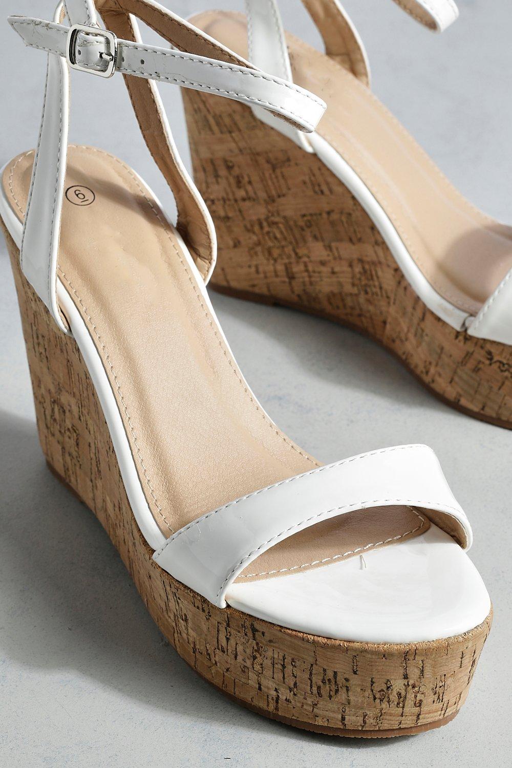 Wide width sale cork wedges