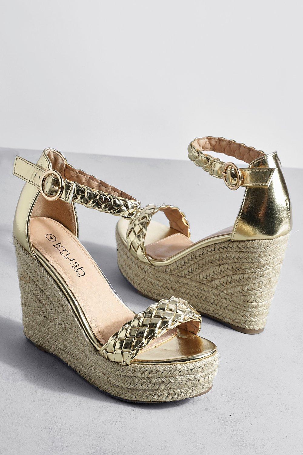 Gold wedges hot sale wide width