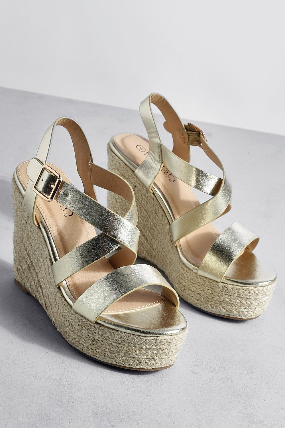 Metallic wedges uk sale