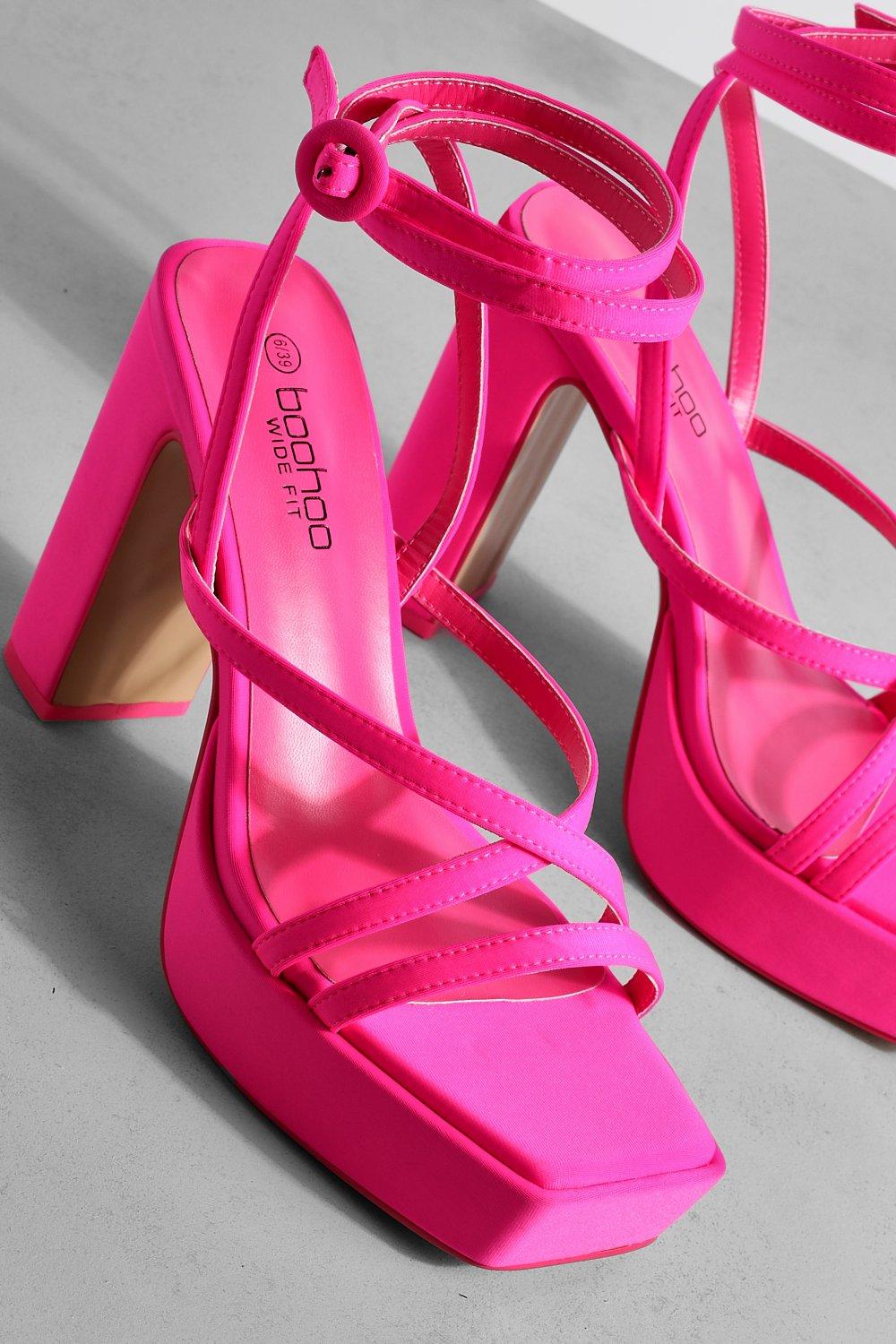 Pink wide hot sale width heels