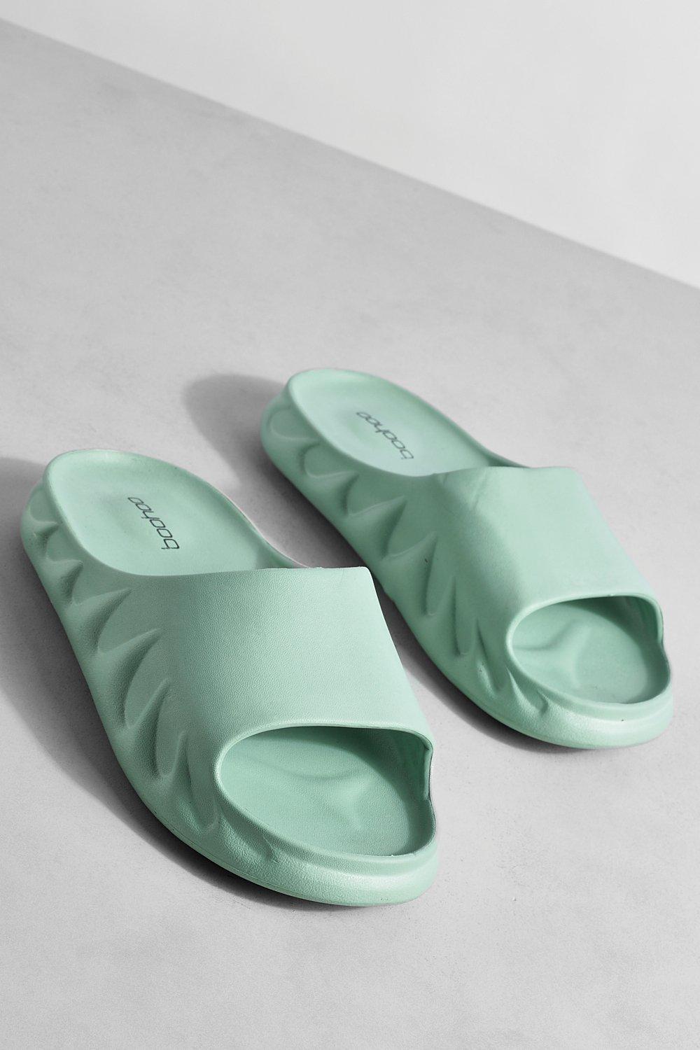 Chunky Sole Detail Slides boohoo