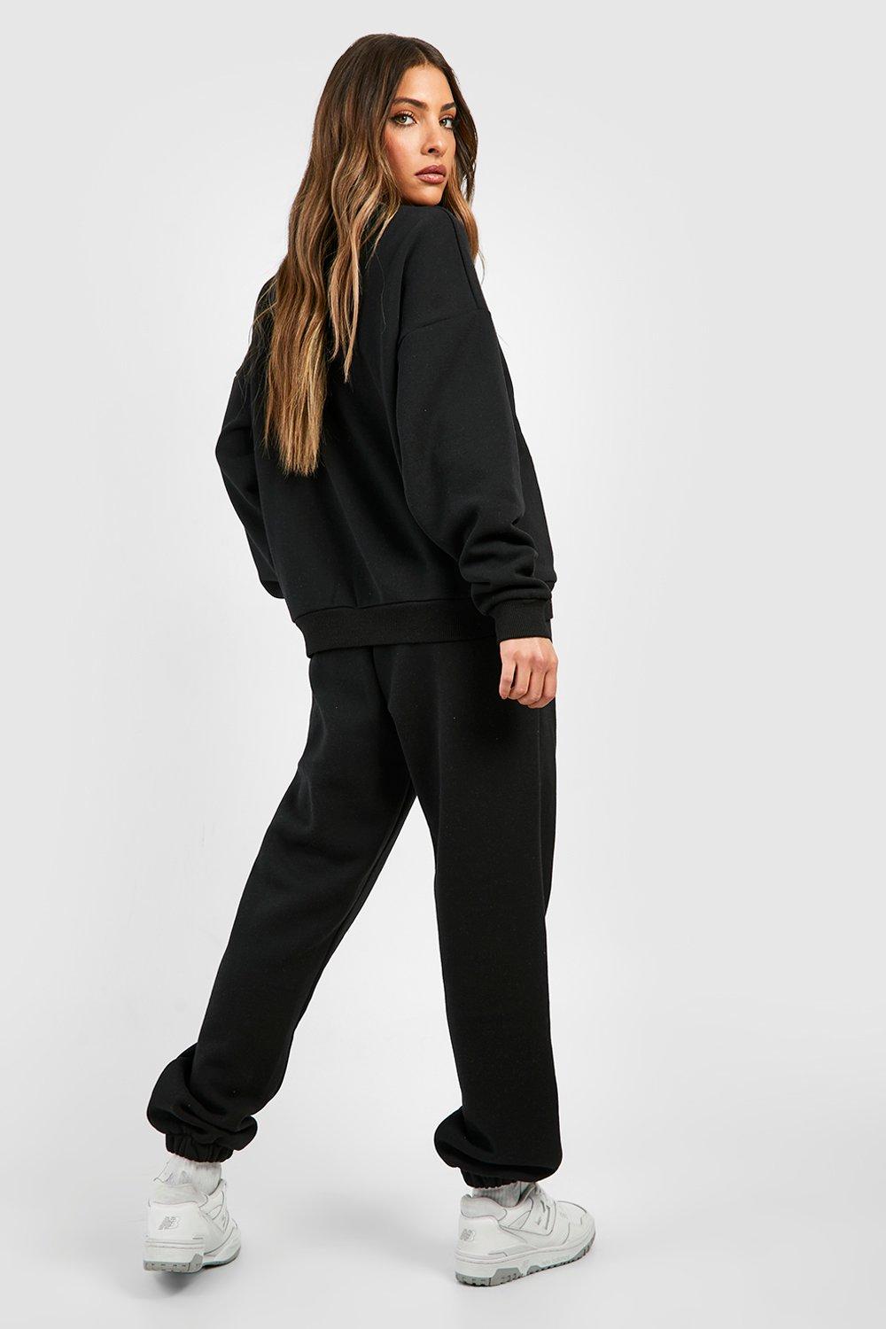 ASOS DESIGN velour standard sweatshirt/ skinny jogger tracksuit in