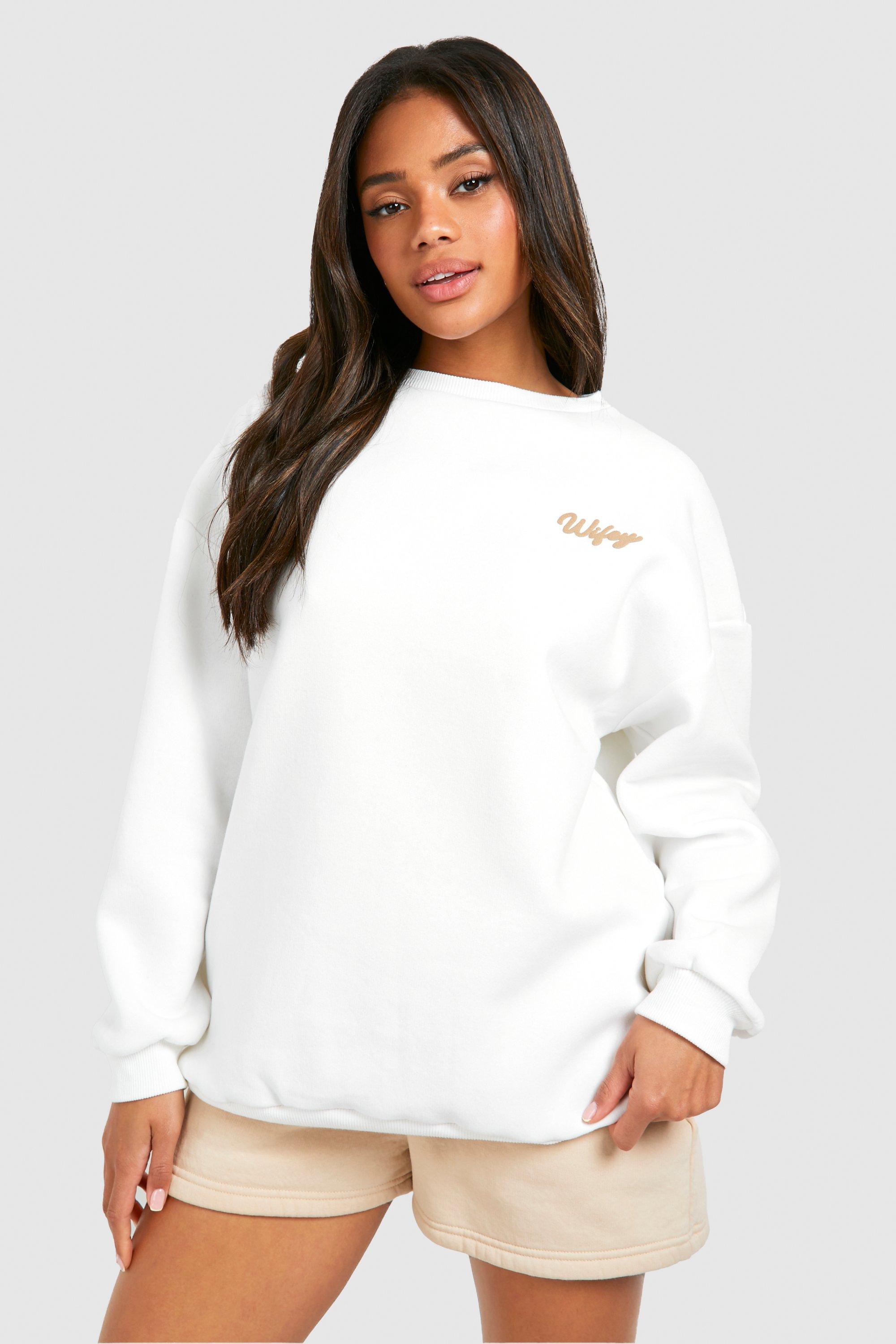 Wifey Slogan Oversized Sweatshirt boohoo NZ