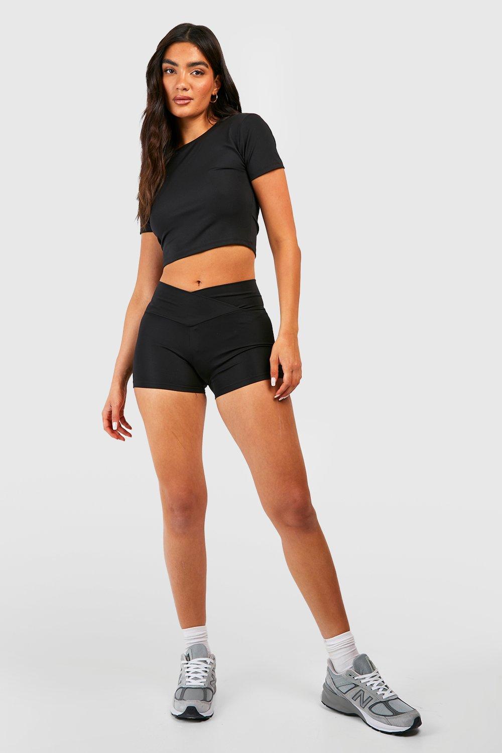 Wrap Over Waist Biker Short | boohoo USA
